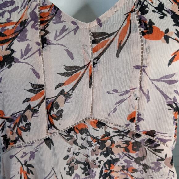 Anthropologie Vanessa Virginia Garden Pop Trapeze Top Size XS - Picture 4 of 7